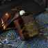 日本时绘黑漆山水图案香囊盒