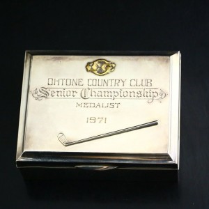 高尔夫1971纯银木质内胆烟盒
