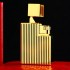 法国cartier卡地亚打火机镀金竖条纹小方块原盒包装古董打火机