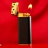 法国Cartier卡地亚打火机黑色漆面三色金短款圆柱原盒收藏