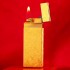 法国cartier卡地亚打火机镀金锉刀纹长款五角机型充气打火机