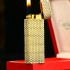 卡地亚Cartier纯银镀金编织纹长款圆柱充气打火机