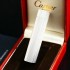 卡地亚Cartier镀银v字纹长款圆柱气体打火机
