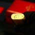 卡地亚Cartier镀金锉刀纹长款圆柱气体打火机