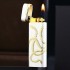 法国cartier卡地亚打火机镀银拉丝纹三色金凤凰雕刻气体打火机
