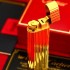 法国Cartier卡地亚打火机镀金竖条纹长款圆柱充气式盒证齐全