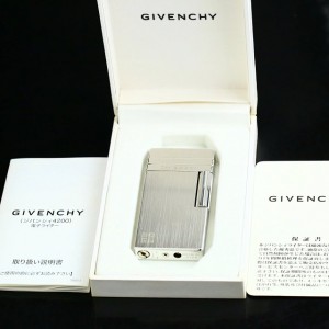 纪梵希Givenchy气体打火机银色拉丝纹2000