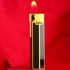 法国赛琳打火机间金黑色漆面长款六角罗马柱机型充气打火机