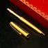 卡地亚Cartier镀金竖条纹圆珠笔盒装