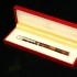 卡地亚Cartier棕色岩浆纹三色金钢笔盒装