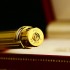 卡地亚Cartier镀金竖条纹三色金钢笔