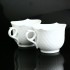 梅森Meissen神奇波浪纯白浮雕茶杯咖啡杯一对