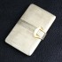纯银色拉丝面带金色扣名片盒便携式随身携带户外室内精致古董收藏